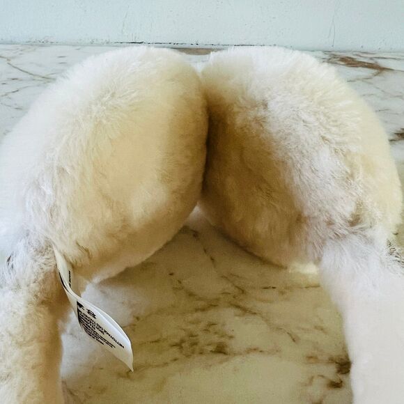 UGG Chestnut Brown Beige Suede Fur Shearling Earmuffs - Picture 6 of 12